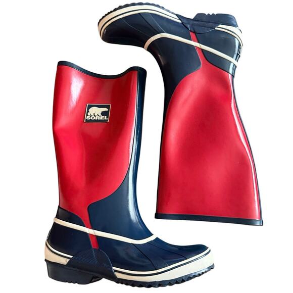 Sorel Sorellington rubber rain boots sz 7 waterproof puddle jumpers NL 1523 698 - Picture 3 of 15